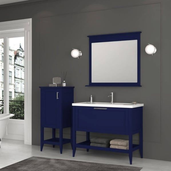 Orka Bastle 80 cm Lacivert Banyo Dolabı