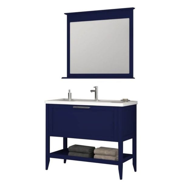 Orka Bastle 105 cm Lacivert Banyo Dolabı