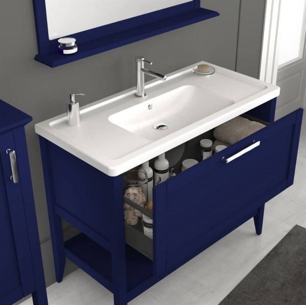 Orka Bastle 105 cm Lacivert Banyo Dolabı