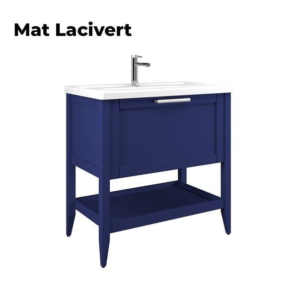 Orka Bastle 105 cm Lacivert Banyo Dolabı