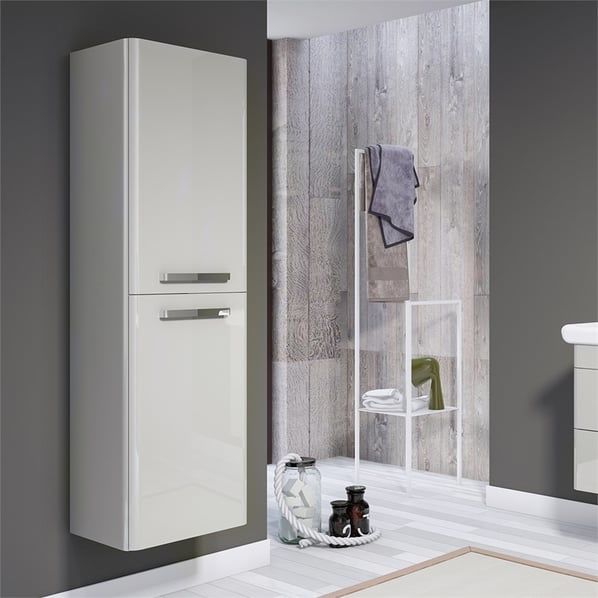 Orka Rose 100 cm Parlak Kaşmir Banyo Dolabı