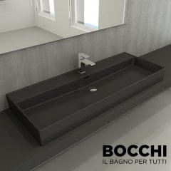 BOCCHİ Milano Lavabo 120 cm Mat Antrasit
