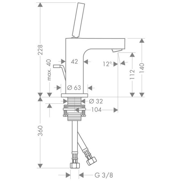 Hansgrohe Axor Citterio Joystick Lavabo bataryası