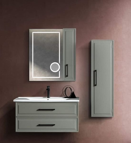 Bagnora Tudor 100 cm Gri Banyo Dolabı