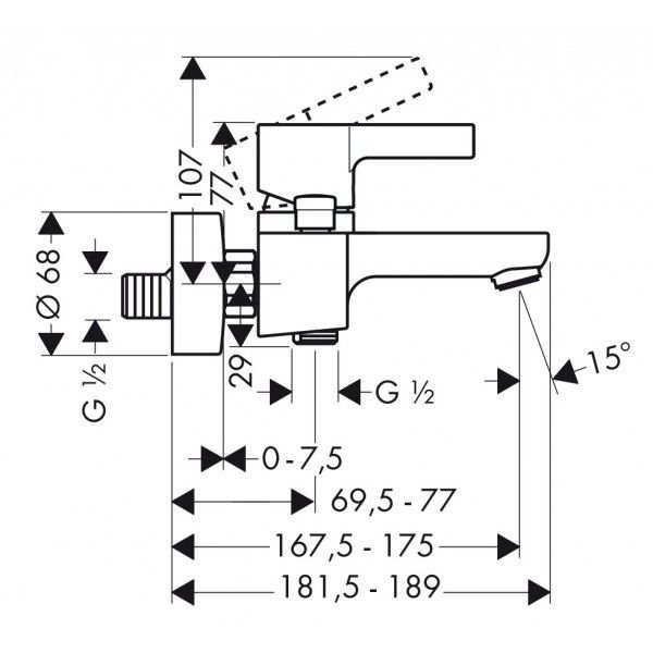 Hansgrohe Metris S Banyo Bataryası