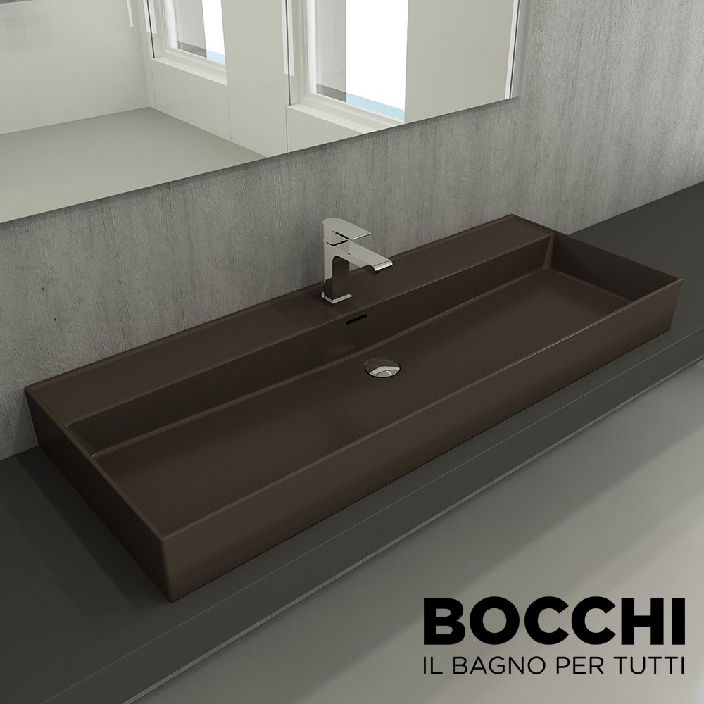 BOCCHİ Milano Lavabo 120 cm Mat Kahve