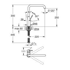 Grohe Essence Eviye Bataryası