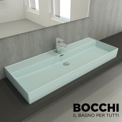BOCCHİ Milano Lavabo 120 cm Mat Buz Mavisi