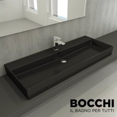 BOCCHİ Milano Lavabo 120 cm Mat Siyah