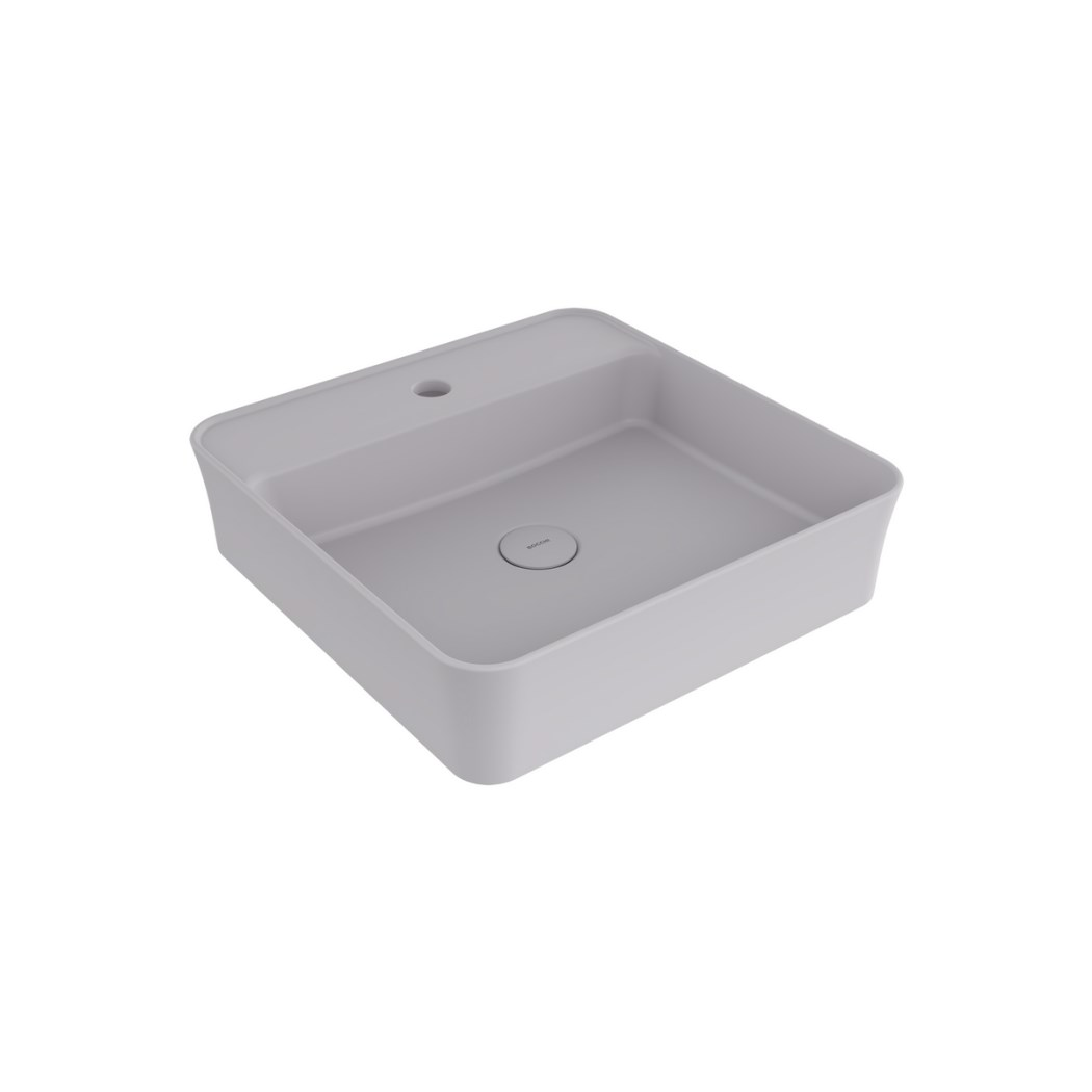 BOCCHI Sottile Slim Line Kare Lavabo 45 cm, Mat Gri