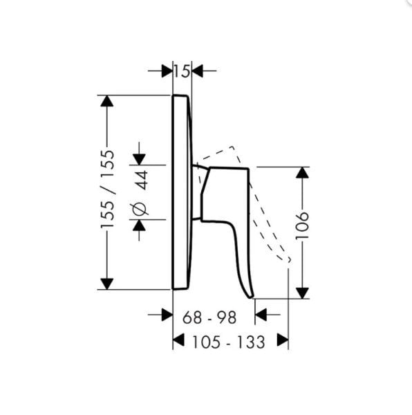 Hansgrohe Metris Ankastre Duş Bataryası