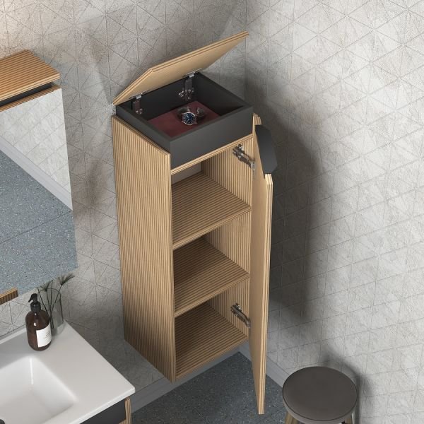 Shower  Arno 75 cm Arno/Siyah Banyo Dolabı