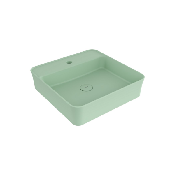 BOCCHI Sottile Slim Line Kare Lavabo 45 cm, Mat Mint Yeşil
