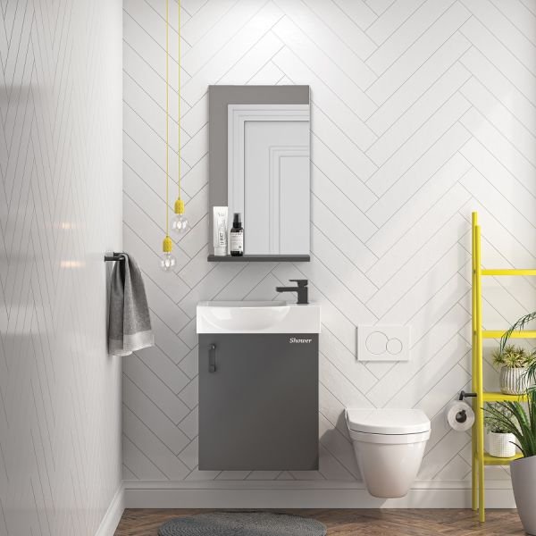 Shower  Litos 45 cm Antrasit Banyo Dolabı