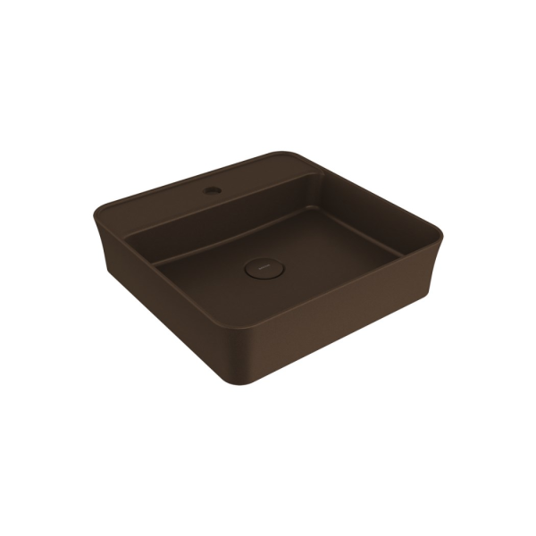 BOCCHI Sottile Slim Line Kare Lavabo 45 cm, Mat Bronz