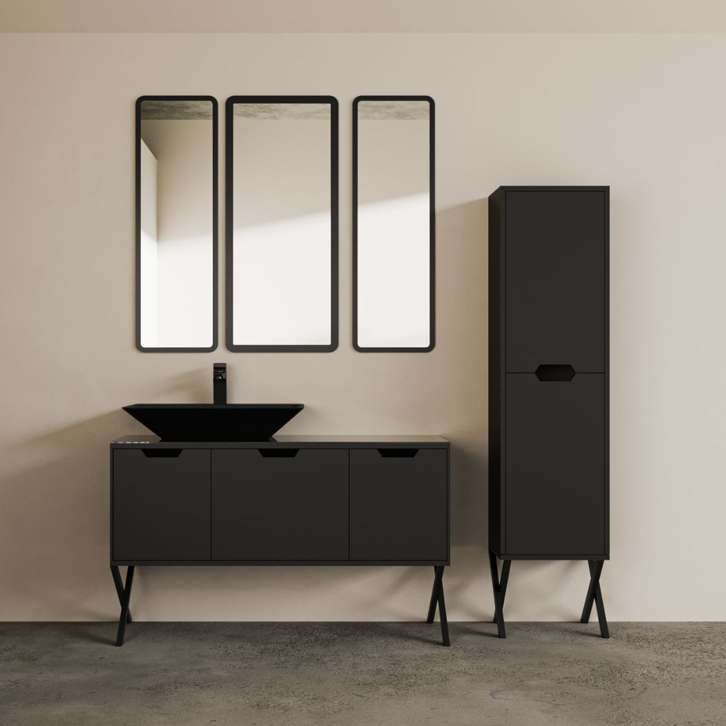 Belinza Swan 80 cm Banyo Dolabı Siyah