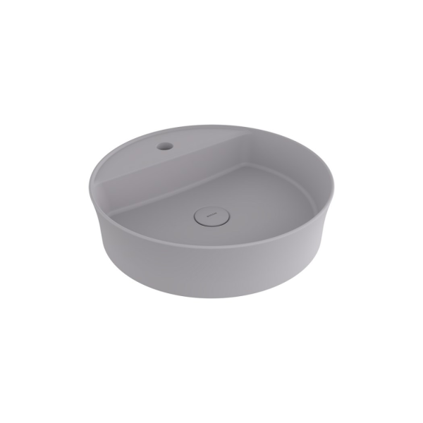 BOCCHI Sottile Slim Line Yuvarlak Lavabo 45 cm, Mat Gri