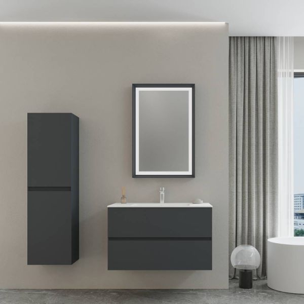 Orka Nest 90 cm Antrasit Banyo Dolabı
