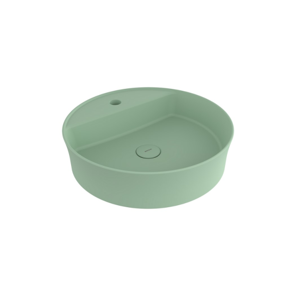 BOCCHI Sottile Slim Line Yuvarlak Lavabo 45 cm, Mat Mint Yeşil