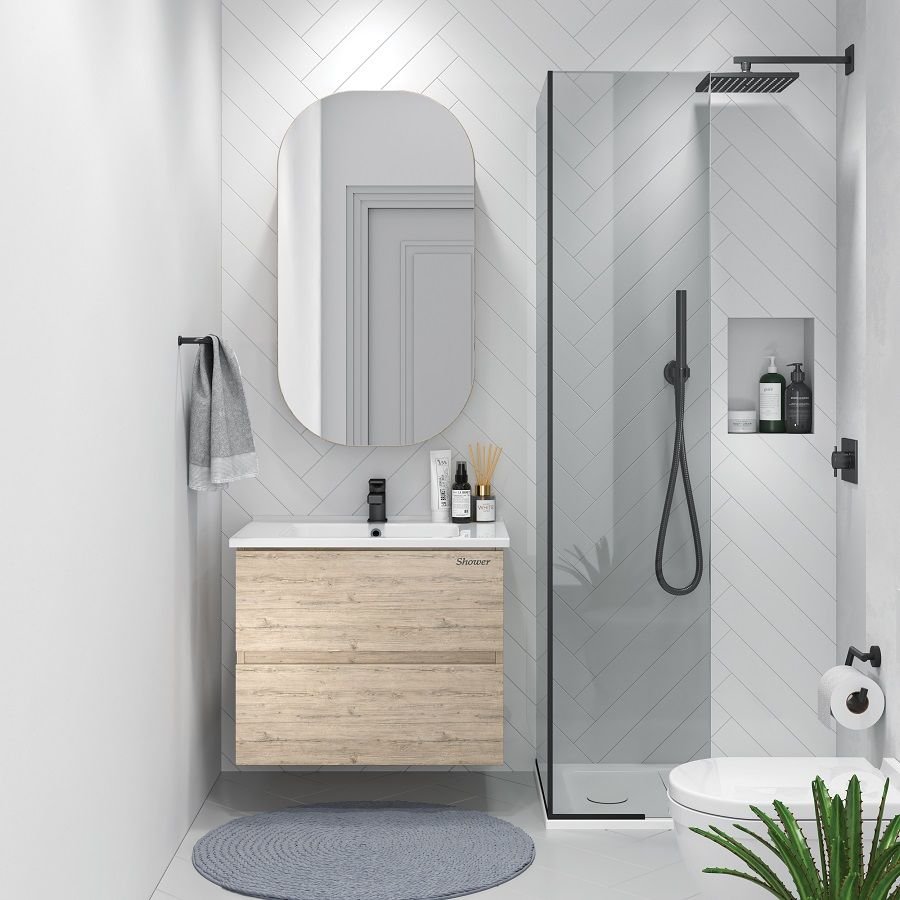 Shower  İdol 65 cm Rustik Meşe Banyo Dolabı