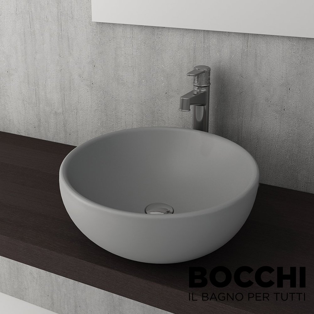 BOCCHI Venezia Çanak Lavabo, 45 cm, Mat Gri