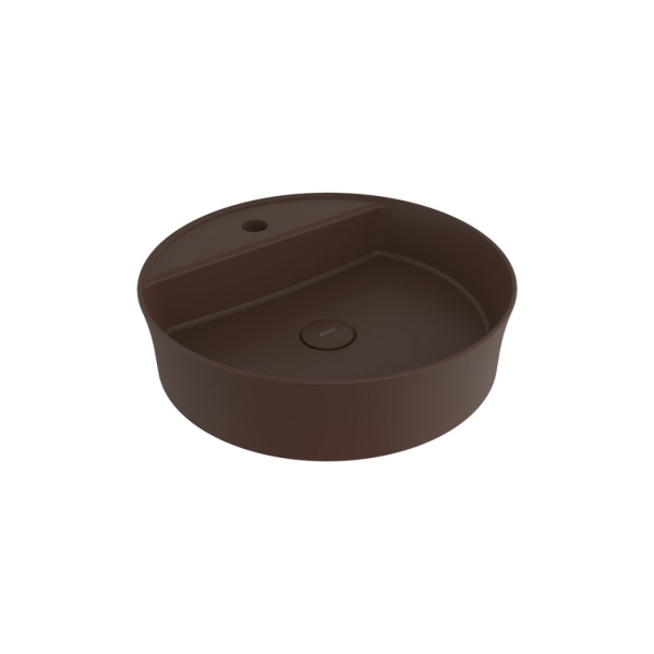 BOCCHI Sottile Slim Line Yuvarlak Lavabo 45 cm, Mat Kahve