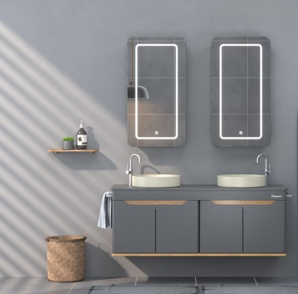 Shower  Edra 130 cm Antrasit-Legnano Banyo Dolabı