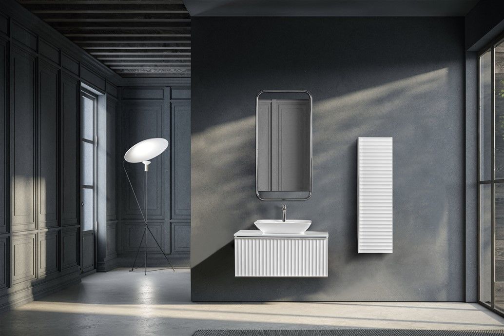 Bagnora Pietro 80 cm Mdf Banyo Dolabı Gri boy dolabı istemiyorum