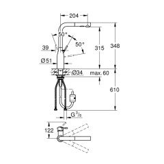 Grohe Essence New Eviye Bataryası