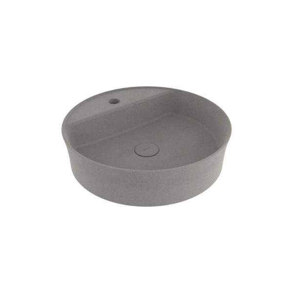 BOCCHI Sottile Slim Line Yuvarlak Lavabo 45 cm, Mat Beton