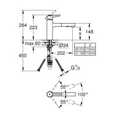 Grohe Concetto Tek Kumandalı Spiralli Eviye Bataryası, Çift Akış Kontrollü