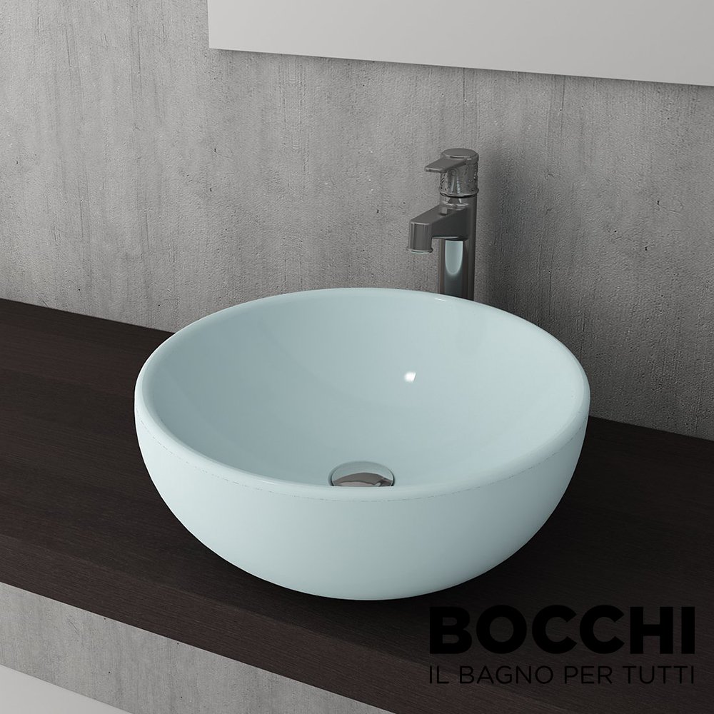 BOCCHI Venezia Çanak Lavabo, 45 cm, Mat Buz Mavisi