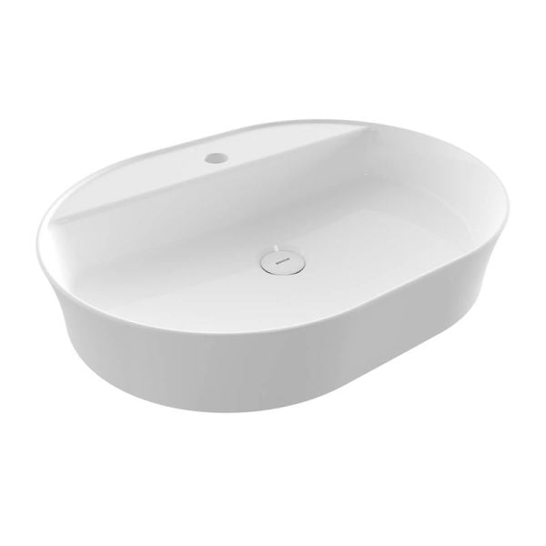 BOCCHI Sottile Slim Line Oval Lavabo 60 cm, Parlak Beyaz