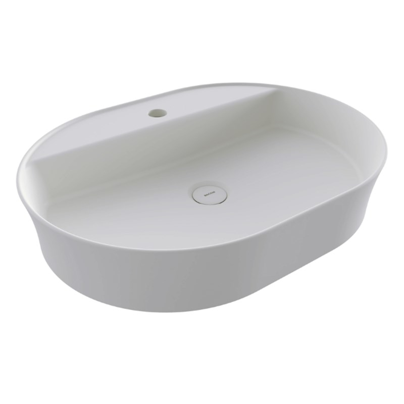 BOCCHI Sottile Slim Line Oval Lavabo 60 cm, Mat Beyaz