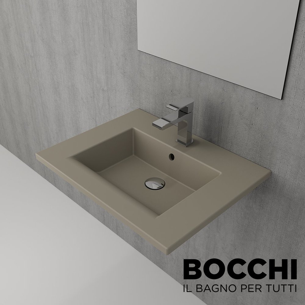 BOCCHI Milano Etajerli Lavabo 60 cm Mat Kaşmir
