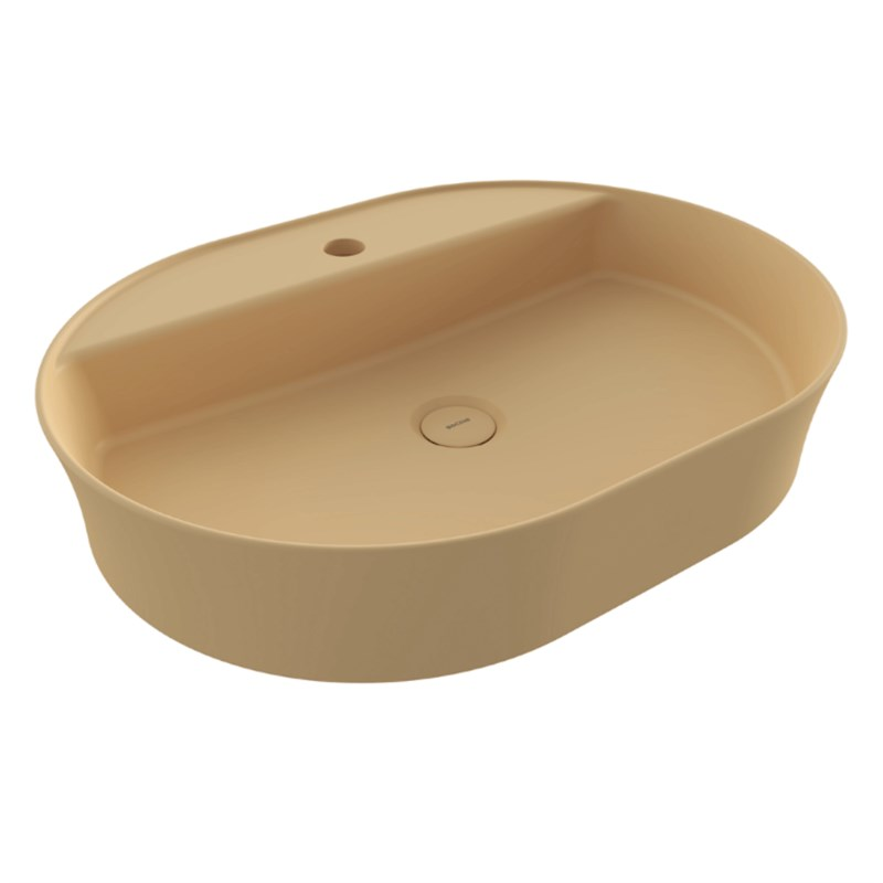 BOCCHI Sottile Slim Line Oval Lavabo 60 cm, Mat Kaşmir