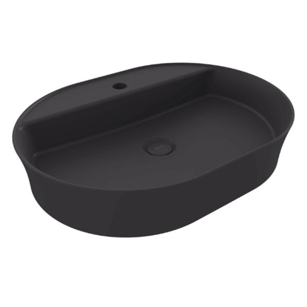 BOCCHI Sottile Slim Line Oval Lavabo 60 cm, Mat Antrasit