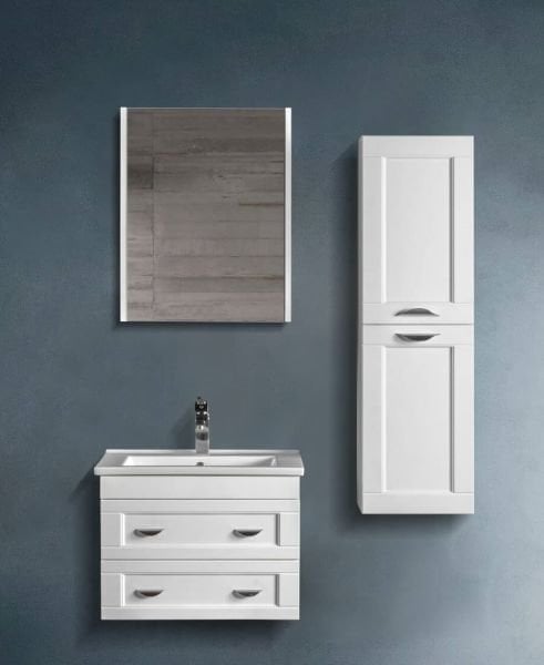Bagnora Çeşme 65 cm Mdf Banyo Dolabı Beyaz