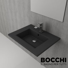BOCCHI Milano Etajerli Lavabo 60 cm Mat Antrasit