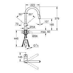 Grohe Minta Spiralli Eviye Bataryası
