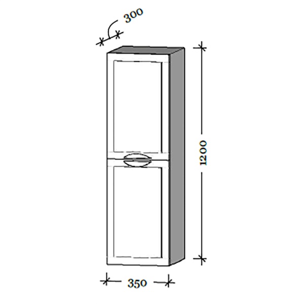 Bagnora Alaçatı 85 cm Mdf Banyo Dolabı Antrasit