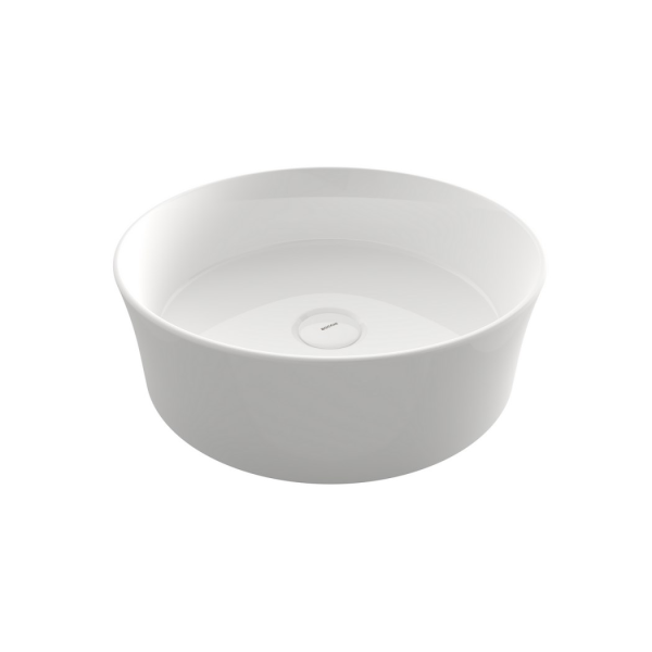 BOCCHI Sottile Slim Line Yuvarlak Lavabo 38 cm, Parlak Beyaz