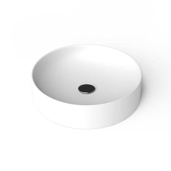 Lucco Lucente 43 cm Tezgah Üstü Lavabo Mat Beyaz