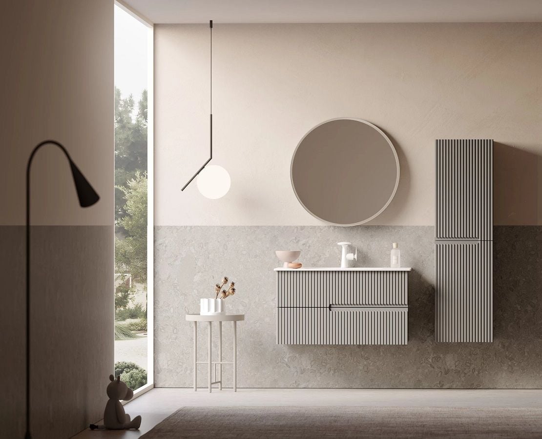 Orka Moonlight 90 cm Mat Vizon Banyo Dolabı