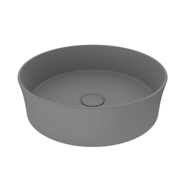 BOCCHI Sottile Slim Line Yuvarlak Lavabo 38 cm, Mat Gri