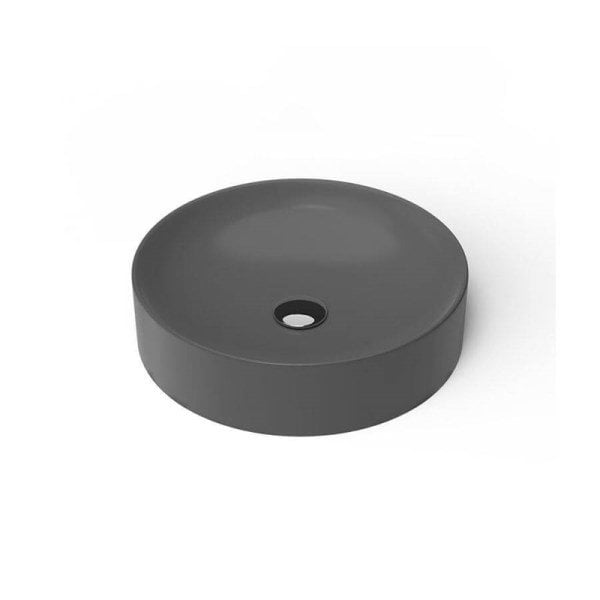 Lucco Lucente 43 cm Tezgah Üstü Lavabo Antrasit Gri