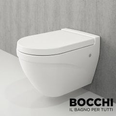 BOCCHI Taormina Arch Asma Klozet, Mat Beyaz Kapak Dahil