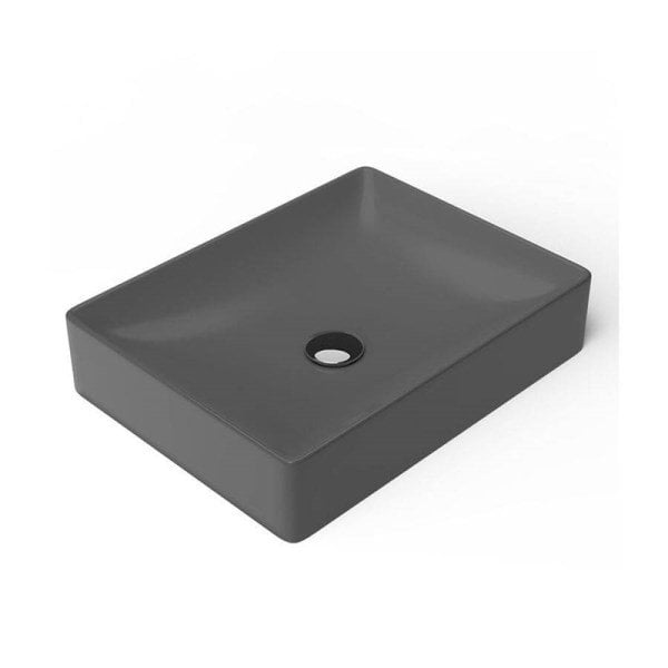 Lucco Square 50 cm Tezgah Üstü Lavabo Antrasit Gri