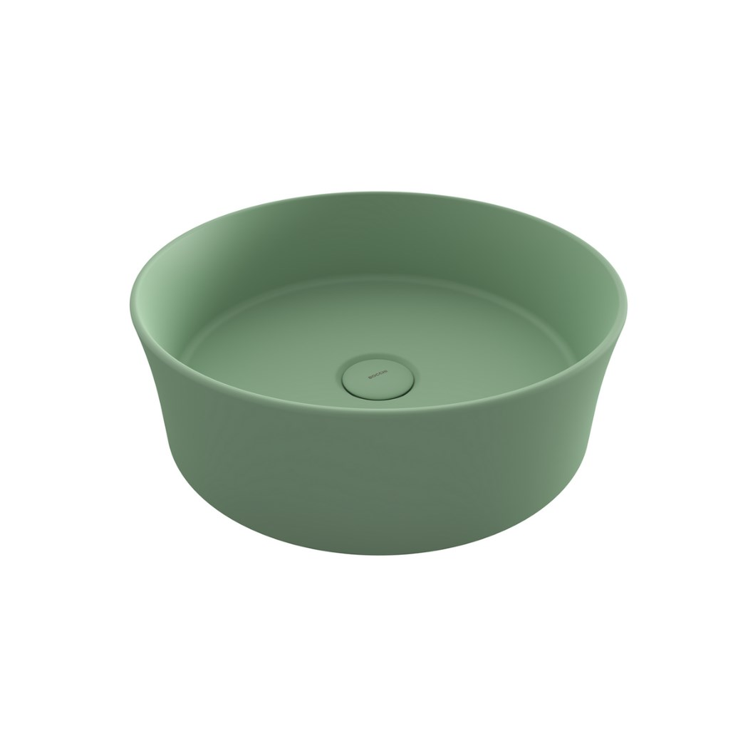 BOCCHI Sottile Slim Line Yuvarlak Lavabo 38 cm, Mat Mint Yeşil