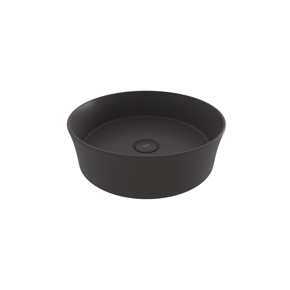 BOCCHI Sottile Slim Line Yuvarlak Lavabo 38 cm, Mat Antrasit